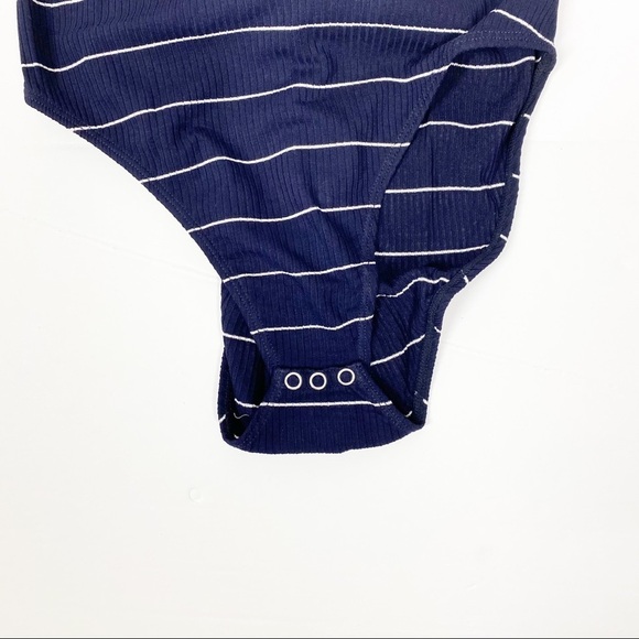 Revolve Capulet Scoop Back Striped Bodysuit NWT L - Picture 5 of 8